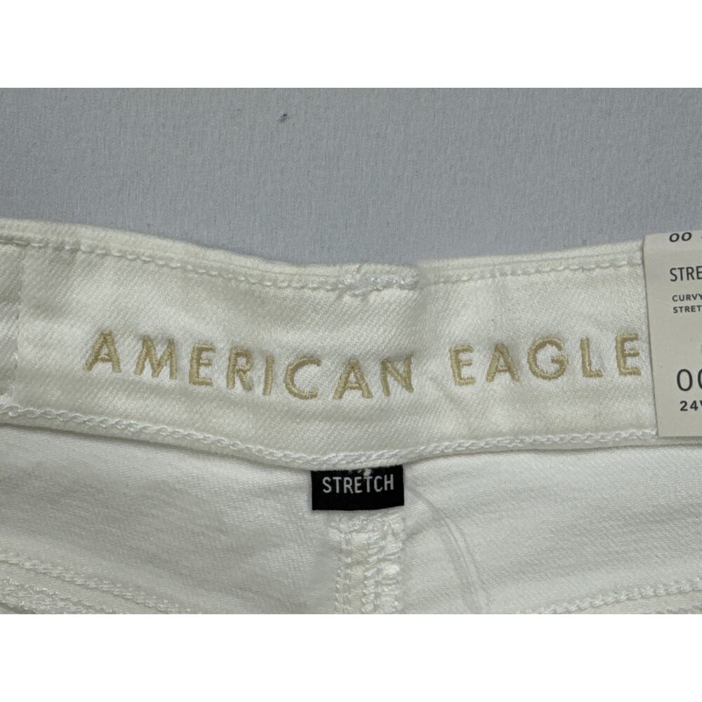 NWT American Eagle Women's Curvy Mom Short White Shorts - 00 (25x2.5)* - Picture 4 of 8
